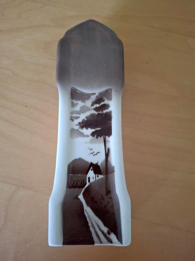 Vaasje met landelijk tafereel, schouwstel - kaststel, Ophalen of Verzenden