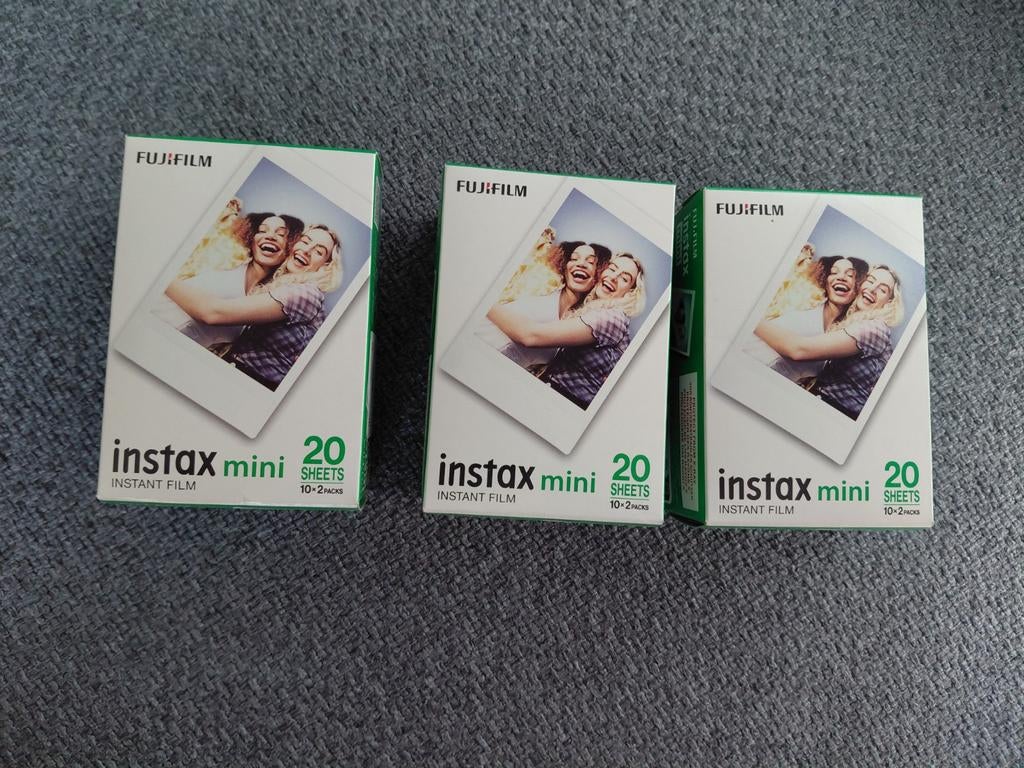 Fujifilm Instax Mini Instant Film - 60 vellen (3x20), Instant film, Ophalen of Verzenden, Nieuw, Fujifilm