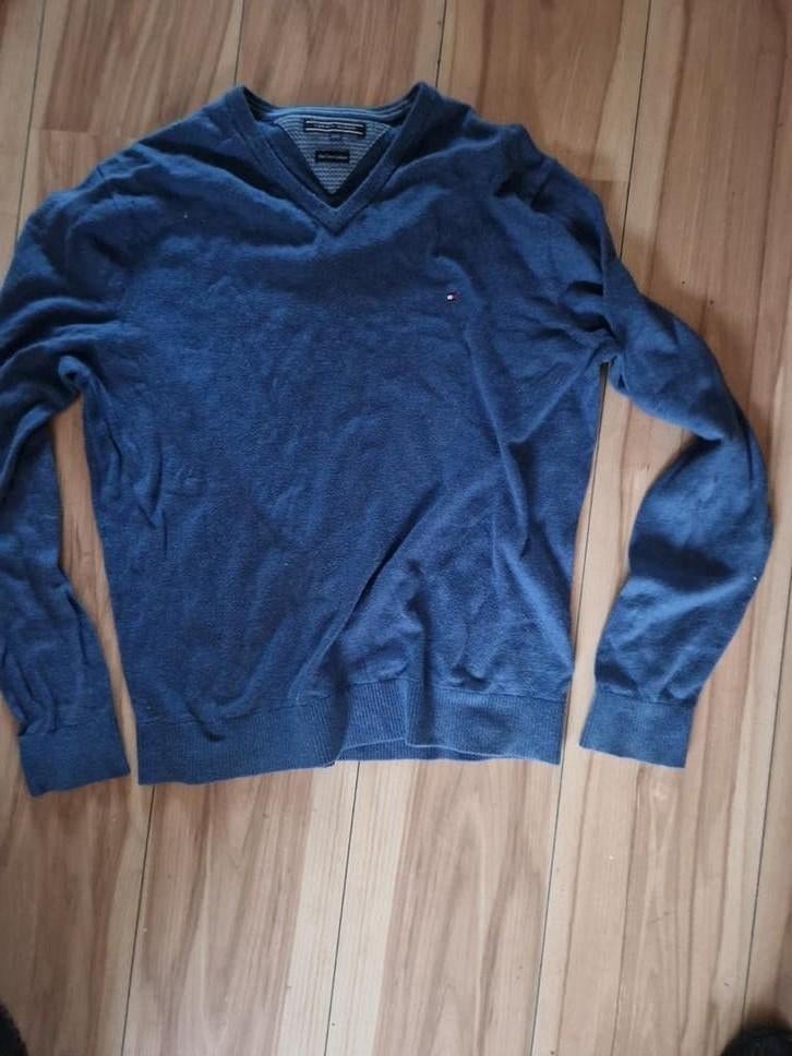 Tommy Hilfiger Trui xxl - Fijne Katoen Kasjmier - XXL, Kleding | Heren, Truien en Vesten, Blauw, Tommy Hilfiger, Maat 56/58 (XL)