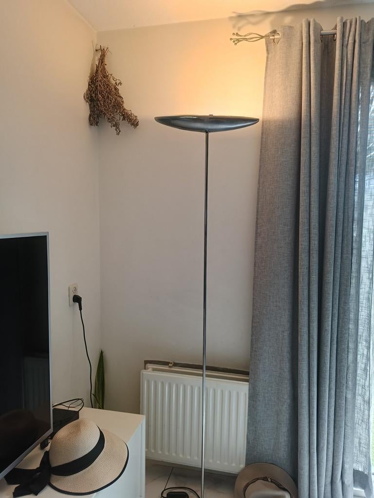 Stijlvolle Vloerlamp - OLYMPIA PIE - Chroom, Ophalen of Verzenden, Gebruikt, 150 tot 200 cm