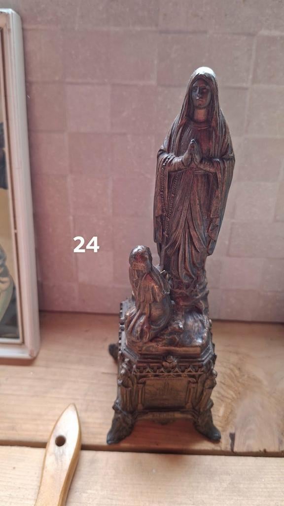 Antiek Mariabeeld messing  - Basilique, Ophalen of Verzenden