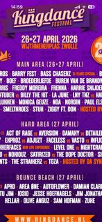 Kingdance kaartje, Eén persoon