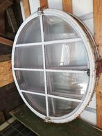 115,5x97cm Vijf stuks antieke ovale ijzeren ramen, ossenoog, Antiek en Kunst, Ophalen