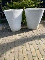 2 lichtgewicht tuinpotten polystone, Ophalen, Gebruikt, Rond, 30 tot 60 cm