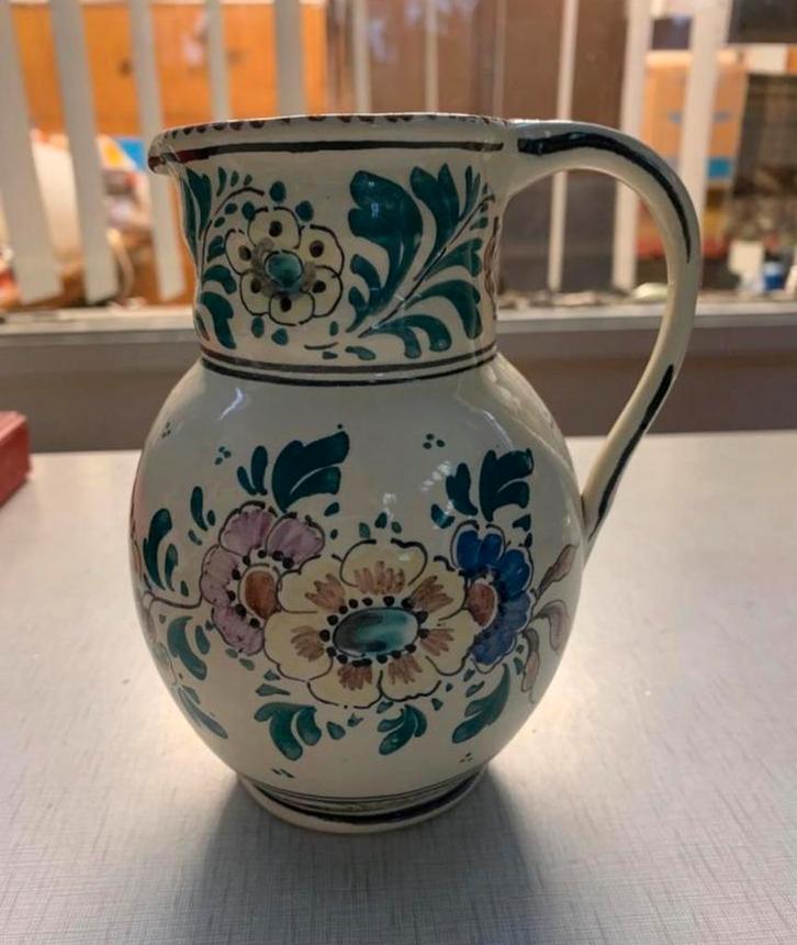 Vaas Antieke Gouda uniek kan vaasje vaas plus min 20 cm., Huis en Inrichting, Woonaccessoires | Vazen, Ophalen of Verzenden