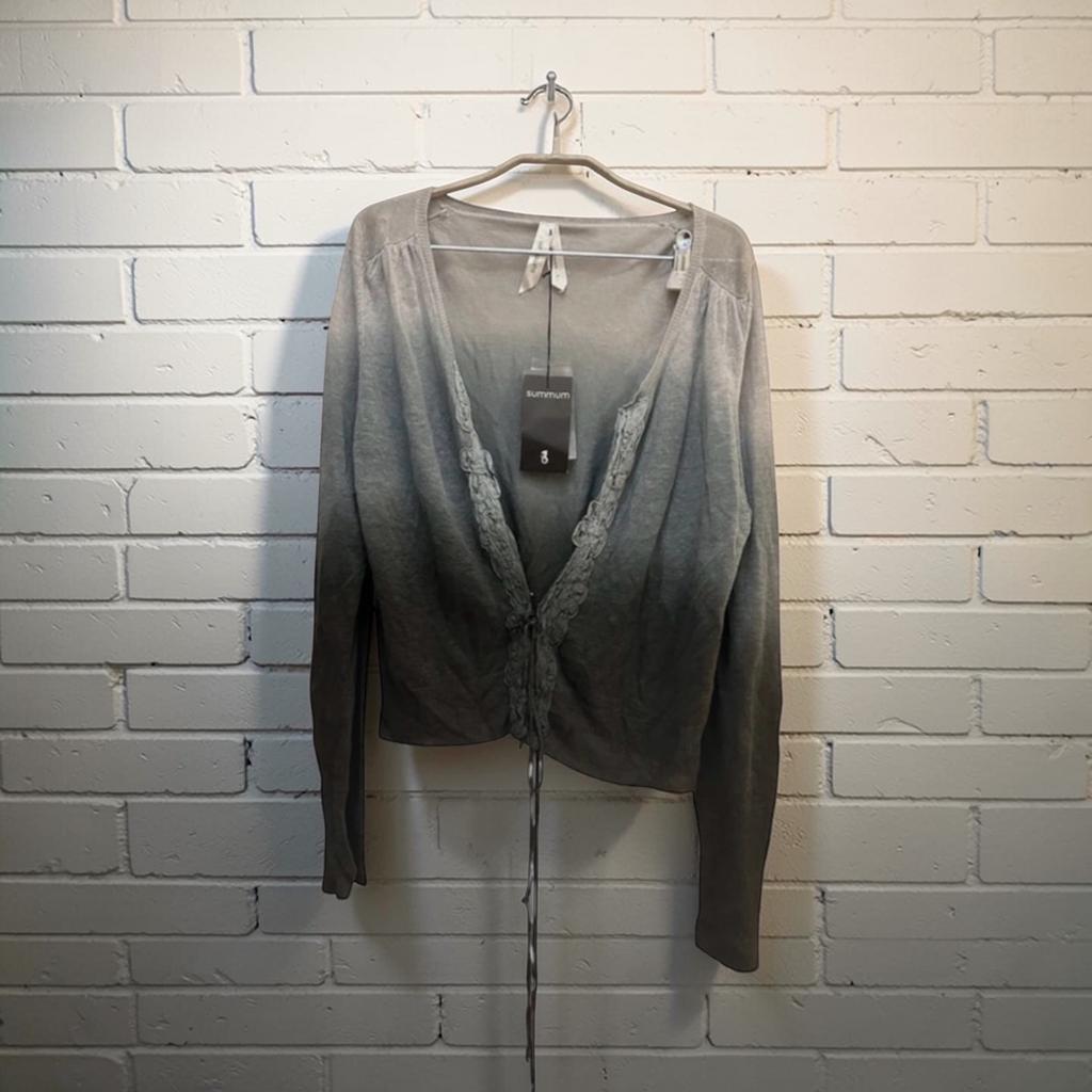 NWT Summum Vest Maat L Grijs Ombre Veter Gebreid, S, Maat 42/44 (L), Nieuw, Ophalen of Verzenden