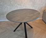 Eetkamertafel, Huis en Inrichting, Tafels | Eettafels, Ophalen, 100 tot 150 cm, Rond, Zo goed als nieuw