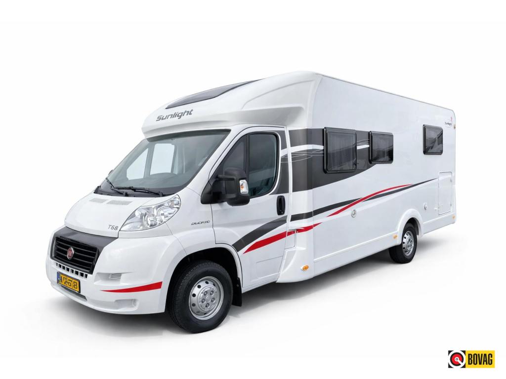 Sunlight T68, Caravans en Kamperen, Campers, Sunlight, Ringverwarming, Fiat, Tot en met 2