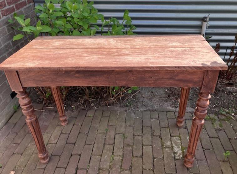 Bijzet sidetable, Huis en Inrichting, Tafels | Sidetables, Gebruikt, Ophalen of Verzenden, Grenenhout, 100 tot 150 cm