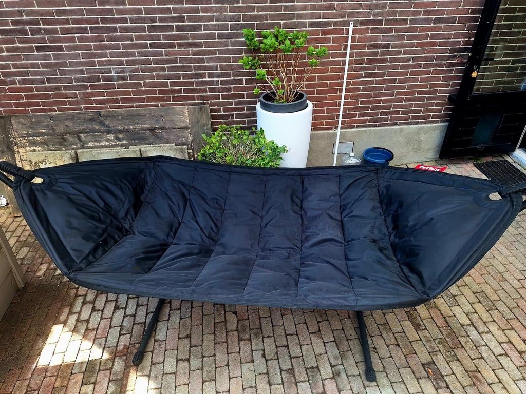 Fatboy Headdemock zwart met opberghoezen, Tuin en Terras, Hangmatten, Ophalen, Meerpersoons, Zo goed als nieuw, Opvouwbaar