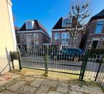 Groen metalen hekwerk met poort, Tuin en Terras, Ophalen, Met poort, Gebruikt, Sierhekwerk