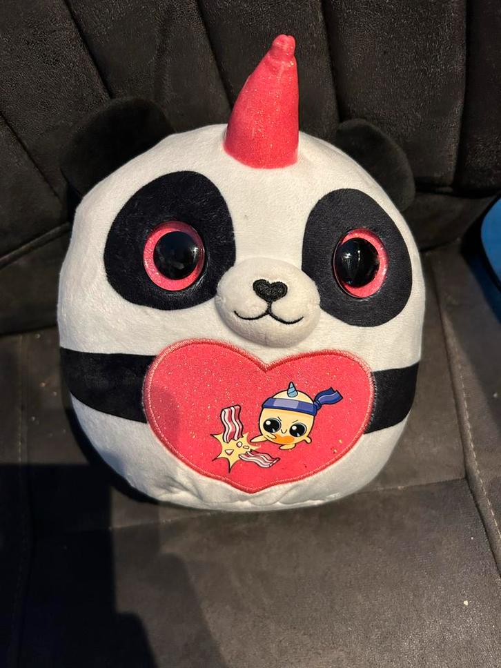 Zuru grote panda knuffel met roze hoorn, Kinderen en Baby's, Speelgoed | Knuffels en Pluche, Gebruikt, Beer, Overige merken, Middelgroot (20 tot 80 cm)