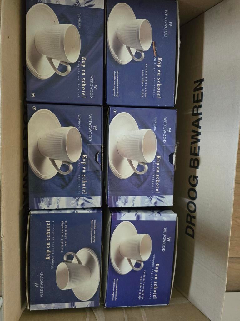 6 Wedgwood kop en schotels, Huis en Inrichting, Keuken | Servies, Ophalen, Nieuw, Wedgwood, Kop(pen) en/of Schotel(s)