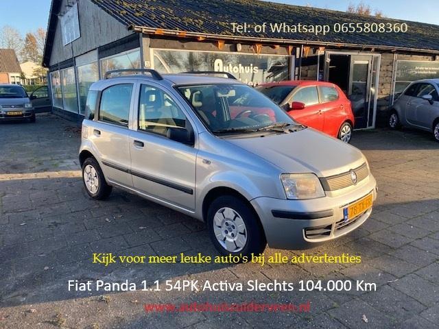 FIAT Panda 1.1 40KW Actual Boekjes Zéér Zuinig, Auto's, Fiat, Bedrijf, Te koop, Panda, ABS, Airbags, Alarm, Dakrails, Metallic lak