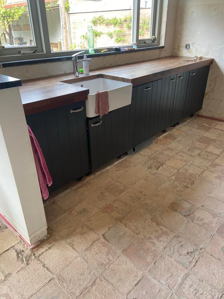 Keuken zonder apparatuur, heeft wat TLC nodig, Huis en Inrichting, Keuken | Complete keukens, Ophalen, Gebruikt, Enkelwandige keuken