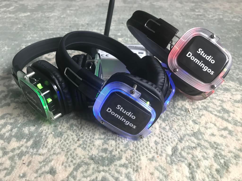 Silent Disco, Computers en Software, Headsets, Gebruikt, Over-ear, Draadloos, Volumeregelaar, Ophalen