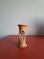 Vintage houten zandloper met glazen binnenwerk – decoratief, Ophalen of Verzenden