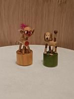 Vintage houten push puppet speelgoed, Ophalen of Verzenden, Gebruikt