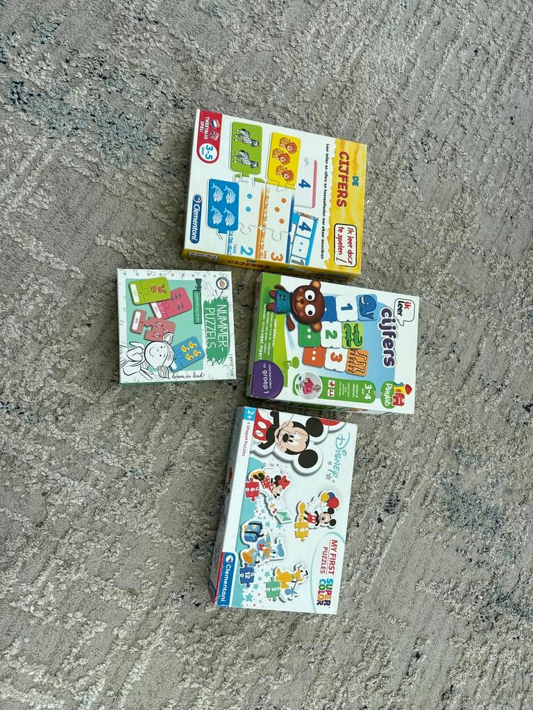 Educatieve puzzels voor kinderen (4 stuks), Ophalen, 10 tot 50 stukjes, Gebruikt, 2 tot 4 jaar