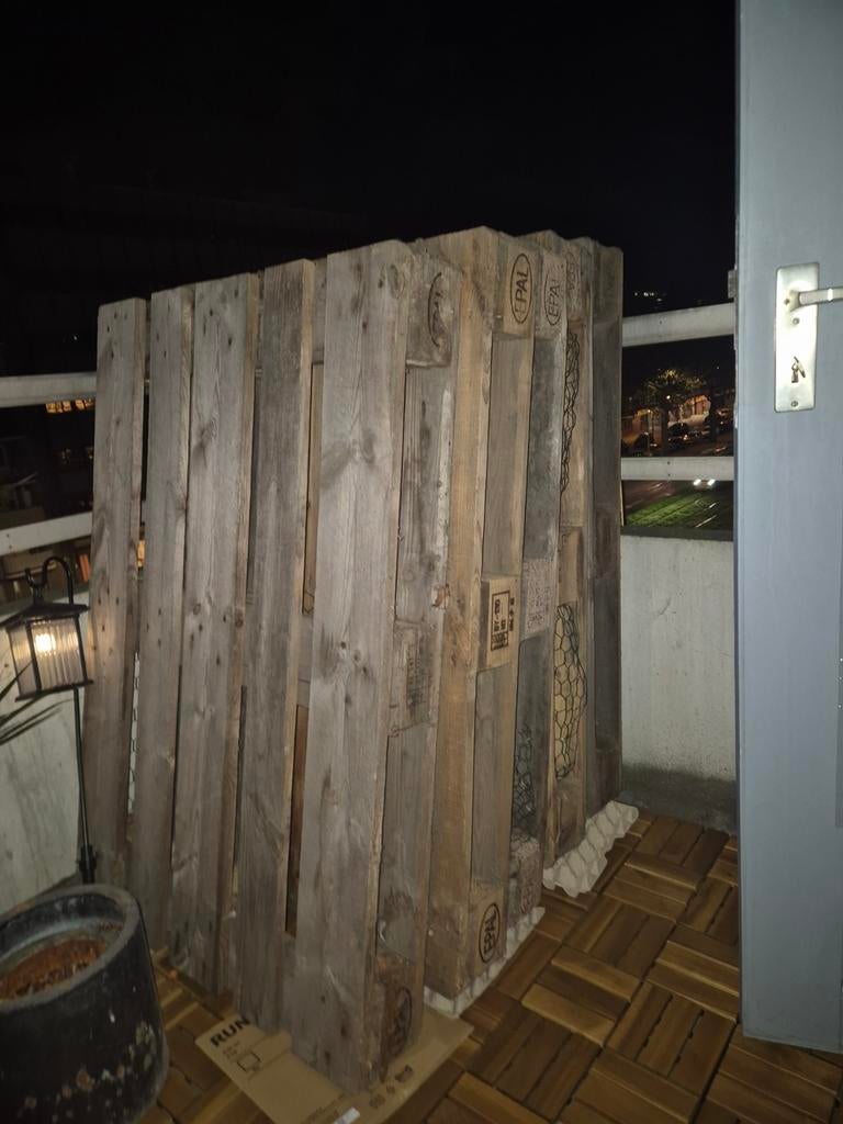 5 houten EPAL pallets 80x120 cm, Doe-het-zelf en Verbouw, Hout en Planken, Ophalen
