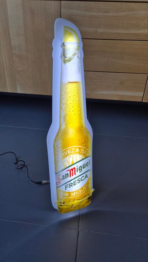 San Miguel Bier Lichtreclame NIEUW, Verzamelen, Ophalen of Verzenden, Nieuw, Lichtbak of (neon) lamp
