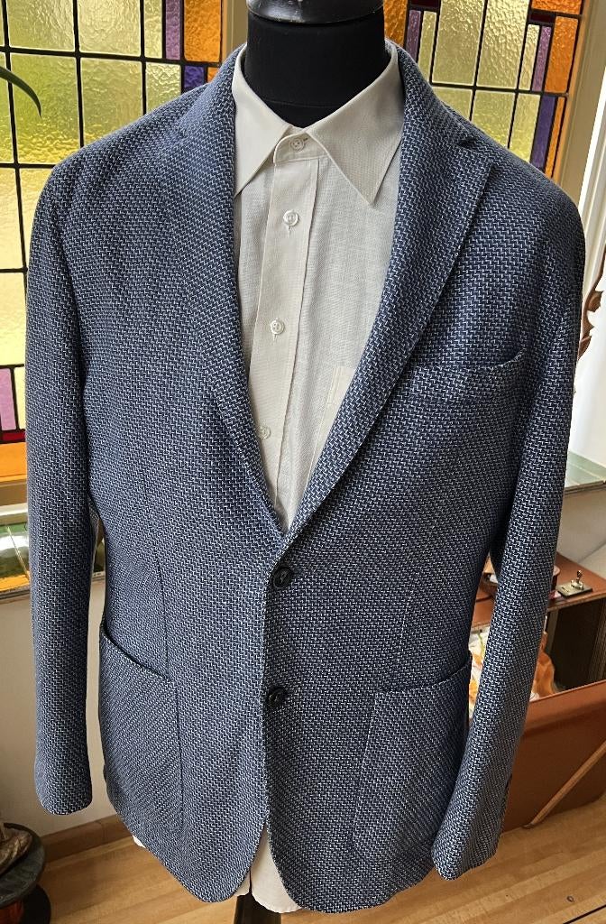 Blauw wit zomer colbert van Oger maat 52, Kleding | Heren, Maat 52/54 (L), Blauw, Ophalen of Verzenden, Oger