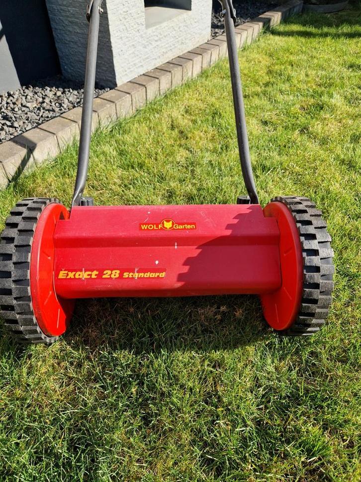 Wolf Garten Handgrasmaaier - Opknapper, Tuin en Terras, Grasmaaiers, Gebruikt, Handgrasmaaier, 30 t/m 39 cm, Kooimesmaaier, Ophalen