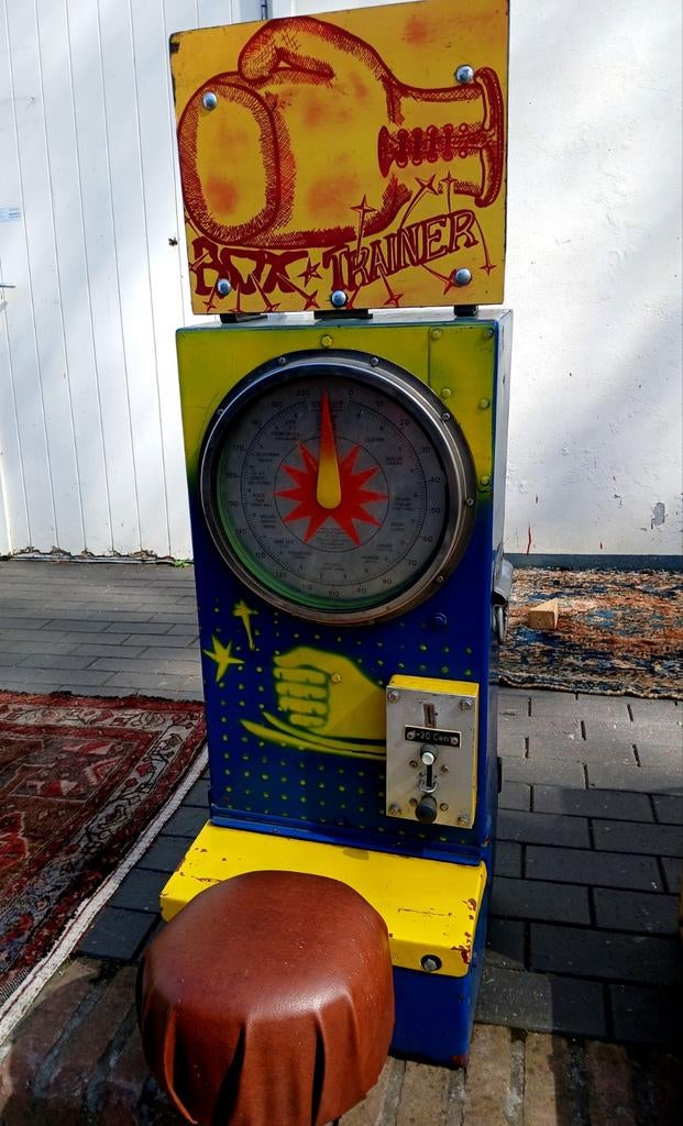 Vintage Boxbal automaat, kermis attractie, Ophalen, Gebruikt, Werner Lemmerz, Info@boxbal.nl