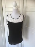 Anna Scott nieuwe zwart witte mouwloze broderie top, maat L, Zwart, Maat 42/44 (L), Anna Scott, Nieuw