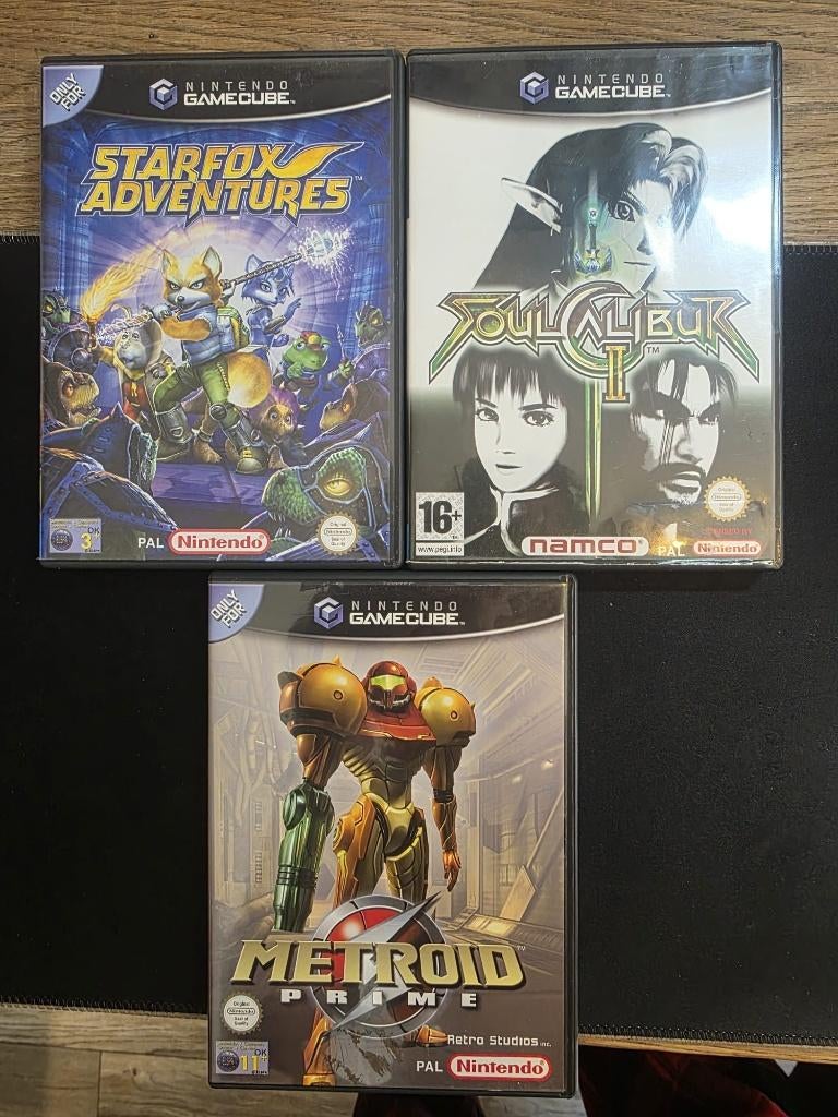 Drie gamecube spellen: Metroid, soul calibur 2 en Starfox, Vechten, 1 speler, Eén computer, Ophalen of Verzenden