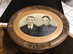 Oude houten ovale fotolijst, Ophalen of Verzenden