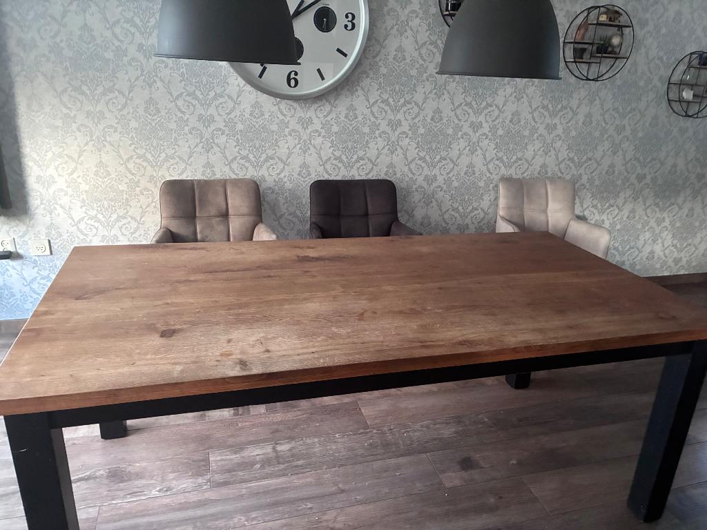 Eettafel, Ophalen, Gebruikt, Eikenhout, 200 cm of meer
