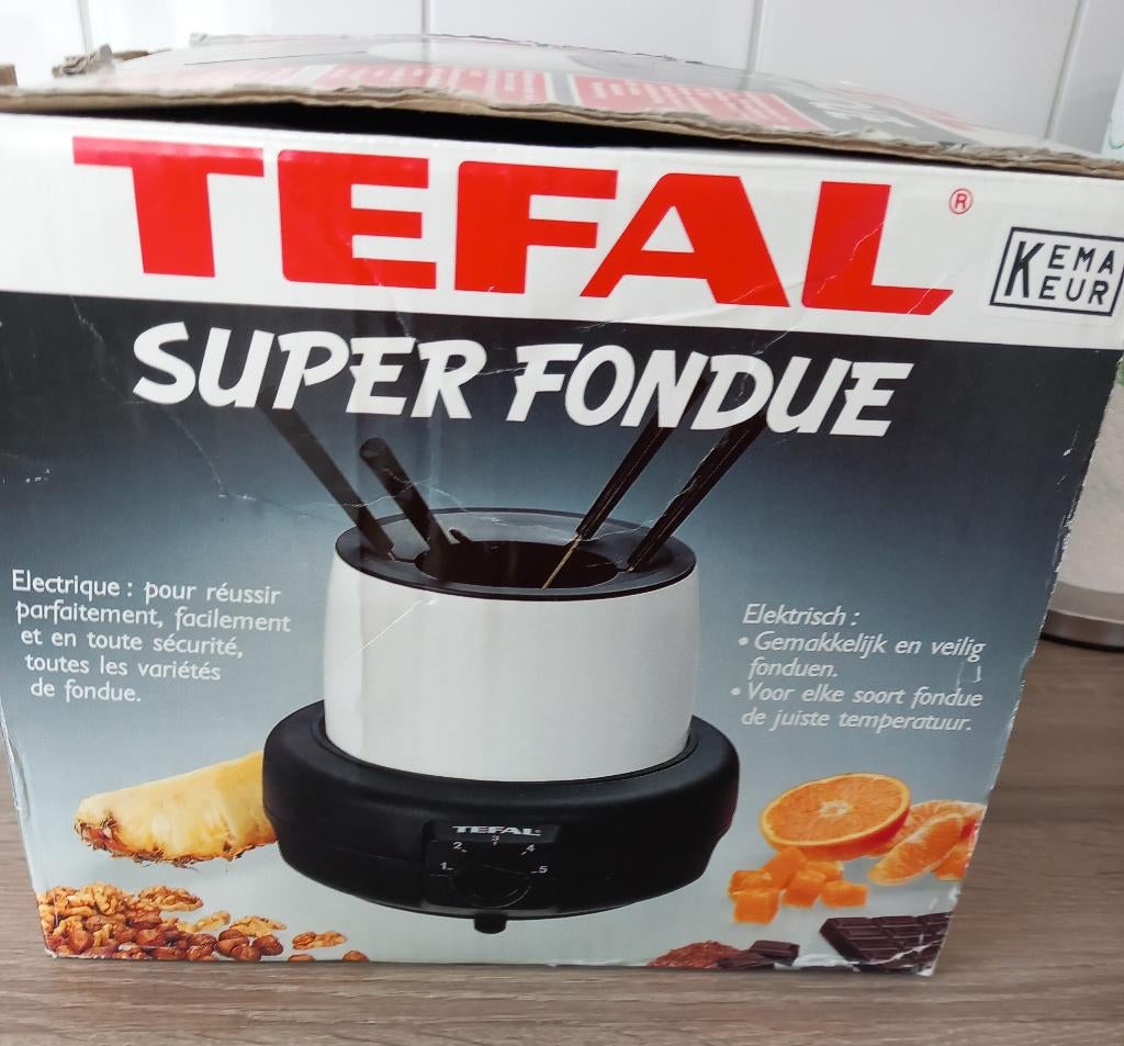 Fondue set - TEFAL - 6 persoons, Ophalen, Overige typen, Zo goed als nieuw, Wit