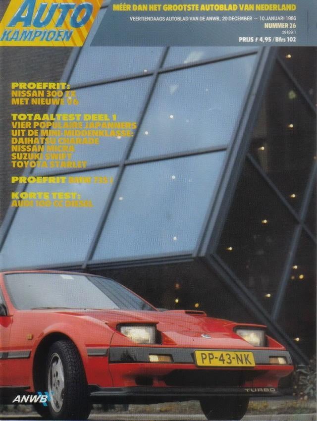 Autokampioen 26 1986 : Nissan 300ZX - BMW 735i - Audi 100CC, Ophalen of Verzenden, Gelezen, Algemeen