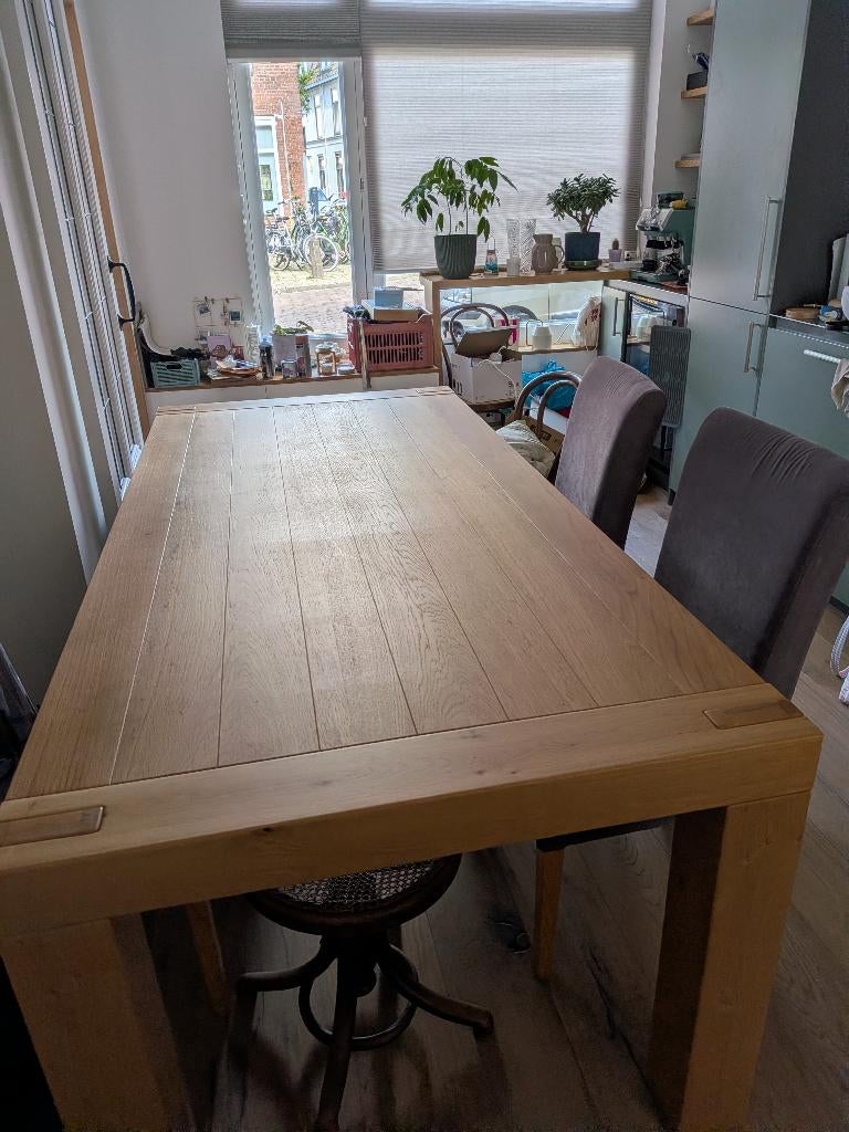 Eettafel / dining table, Huis en Inrichting, Tafels | Eettafels, Gebruikt, 50 tot 100 cm, 200 cm of meer, Rechthoekig, Eikenhout