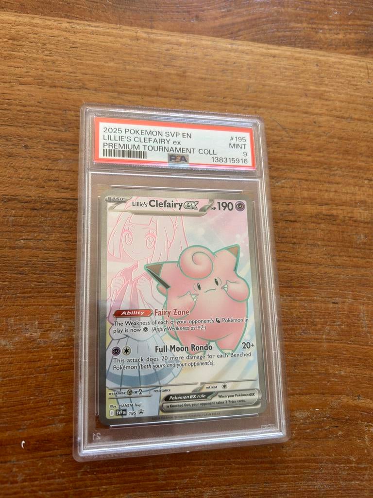 Lillie’s clefairy PSA9, Ophalen of Verzenden, Nieuw, Losse kaart, Foil