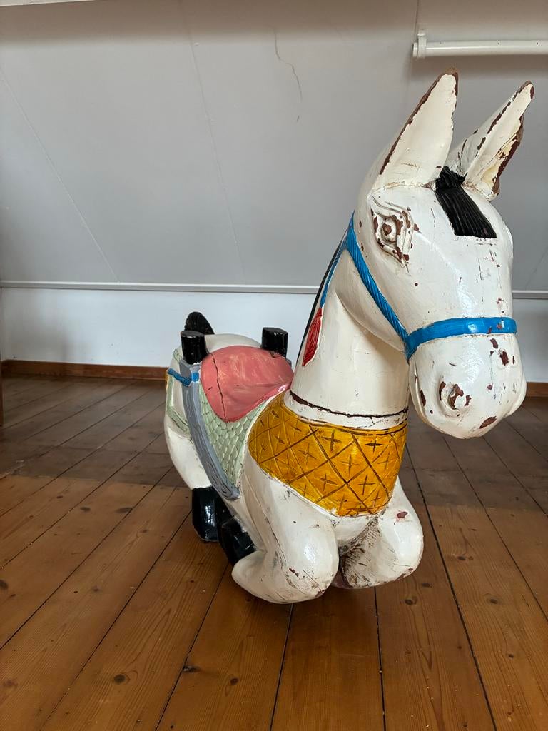 Antiek houten carrousel/draaimolen paard, Antiek en Kunst, Ophalen
