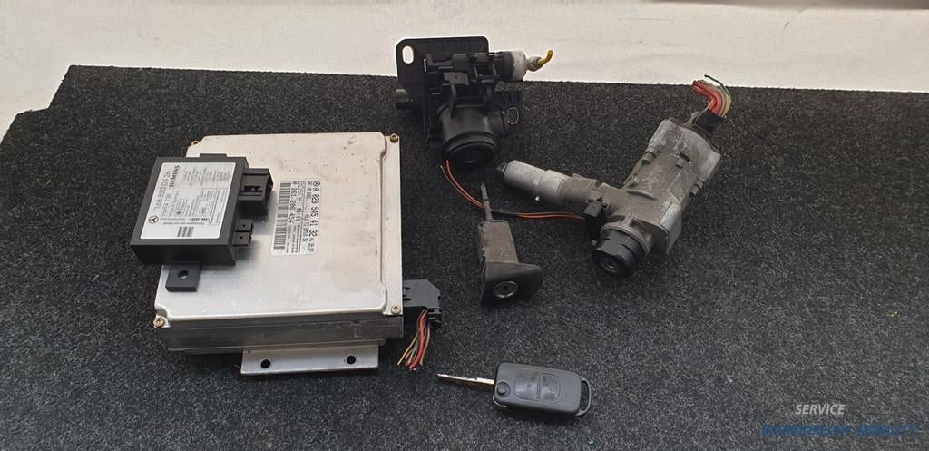 Slotenset met ECU R170 SLK 200 Mercedes 0285454132 sleutel i, Gebruikt, Mercedes-Benz AG, Mercedes-Benz, Ophalen of Verzenden