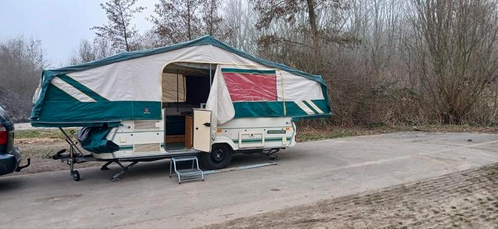 Pennine Pathfinder Deluxe geüpdate!, Caravans en Kamperen, Vouwwagens, Overige merken, tot en met 6, Meerkleurig, Aanwezig, Ophalen