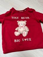 Rode trui van c&a maat 74 Tiny Bear Big Love, Ophalen of Verzenden, Zo goed als nieuw, Jongetje of Meisje, Truitje of Vestje