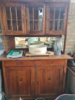 Antieke Eiken Buffetkast met Glas en Spiegel, Antiek en Kunst, Antiek | Meubels | Kasten, Ophalen