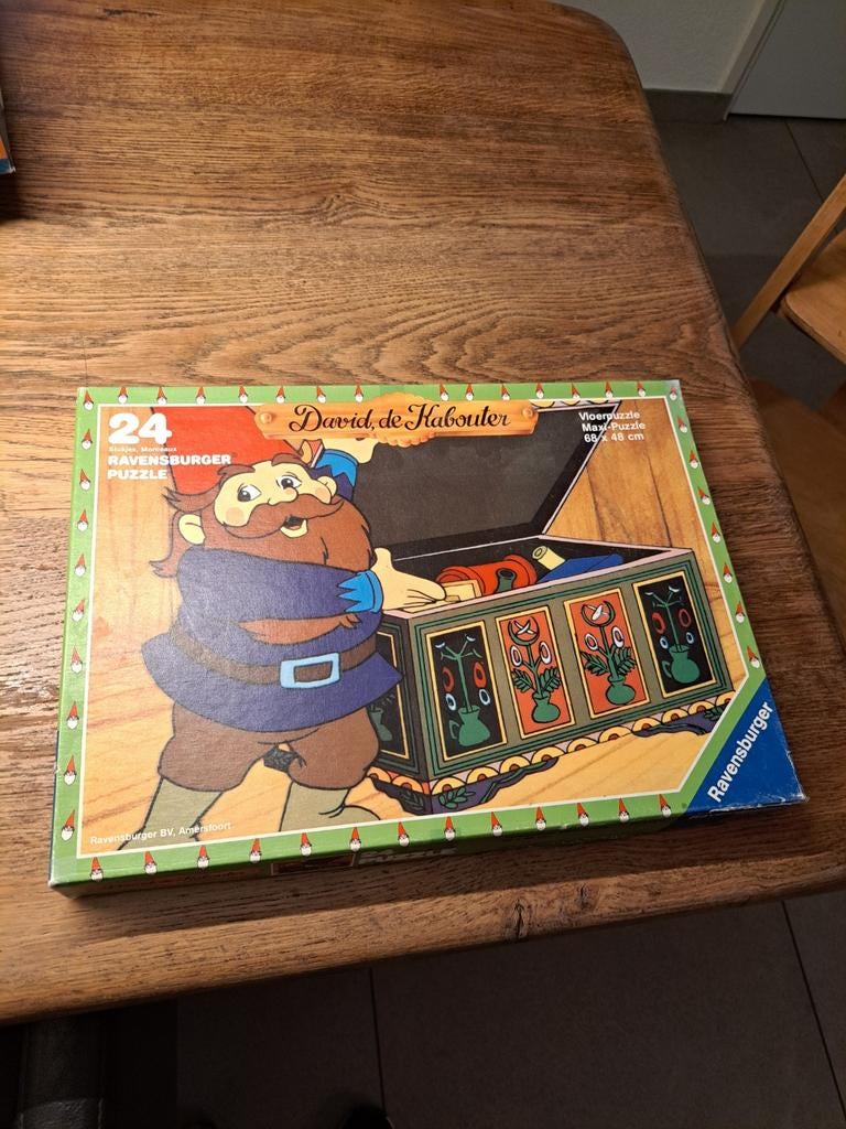 Puzzel, David de Kabouter , vloerpuzzel, Ophalen of Verzenden, 10 tot 50 stukjes, Gebruikt, 4 tot 6 jaar