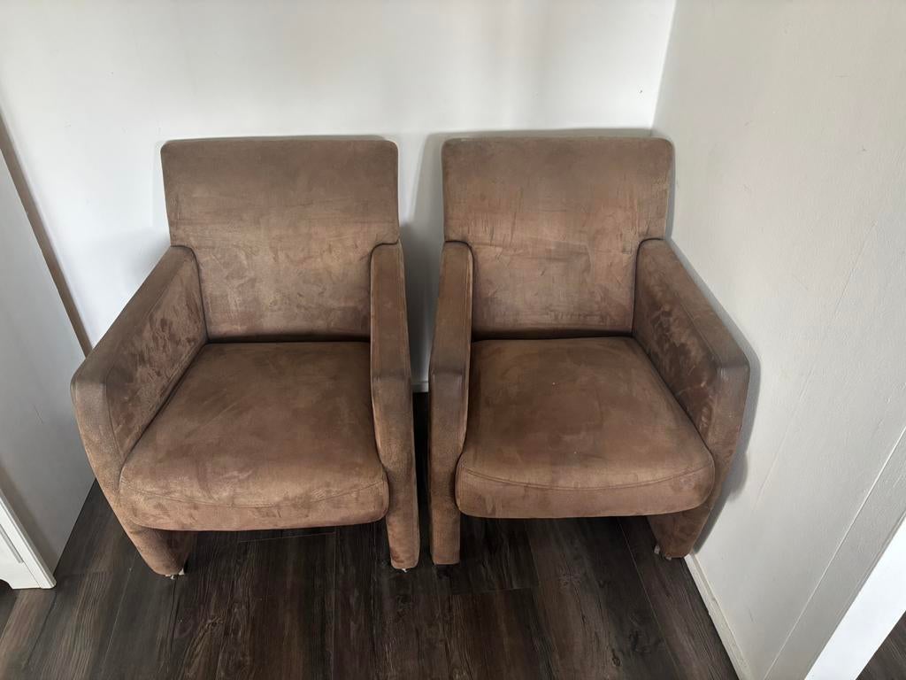 2 stoelen met wieltjes, Huis en Inrichting, Fauteuils, Ophalen, Zo goed als nieuw, Minder dan 75 cm, 50 tot 75 cm