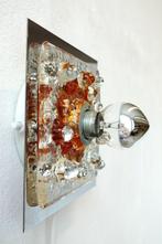 Vintage wandlamp Space Age lamp Sölken Leuchten Murano, Ophalen of Verzenden, Gebruikt, Glas, Vintage Space Age Murano design lamp Pop Art