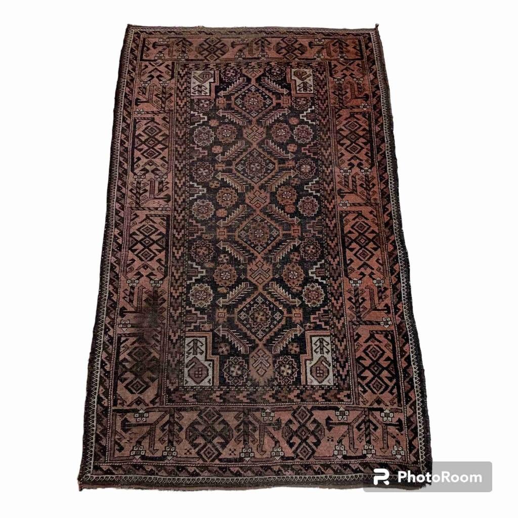 Perzisch handgeknoopt tapijt koper kleurig 172/105 cm