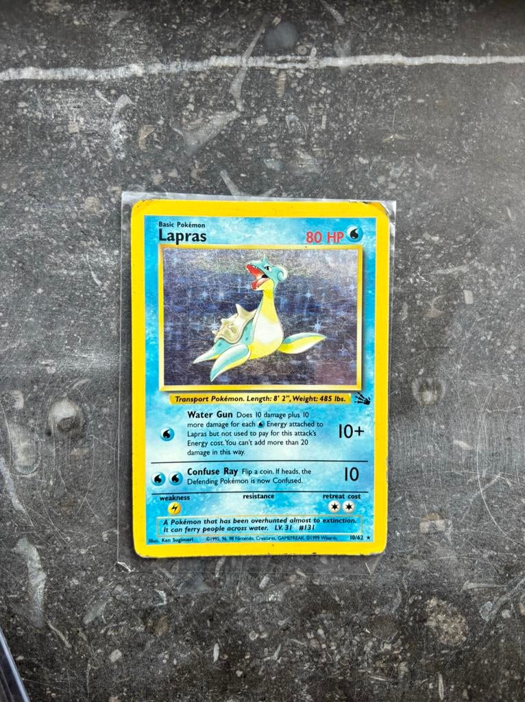 Lapras 10/62 | Fossil set | Pokemon kaart, Ophalen, Gebruikt, Losse kaart