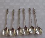 6 verzilverde Apostel lepeltjes, Antiek en Kunst, Ophalen of Verzenden