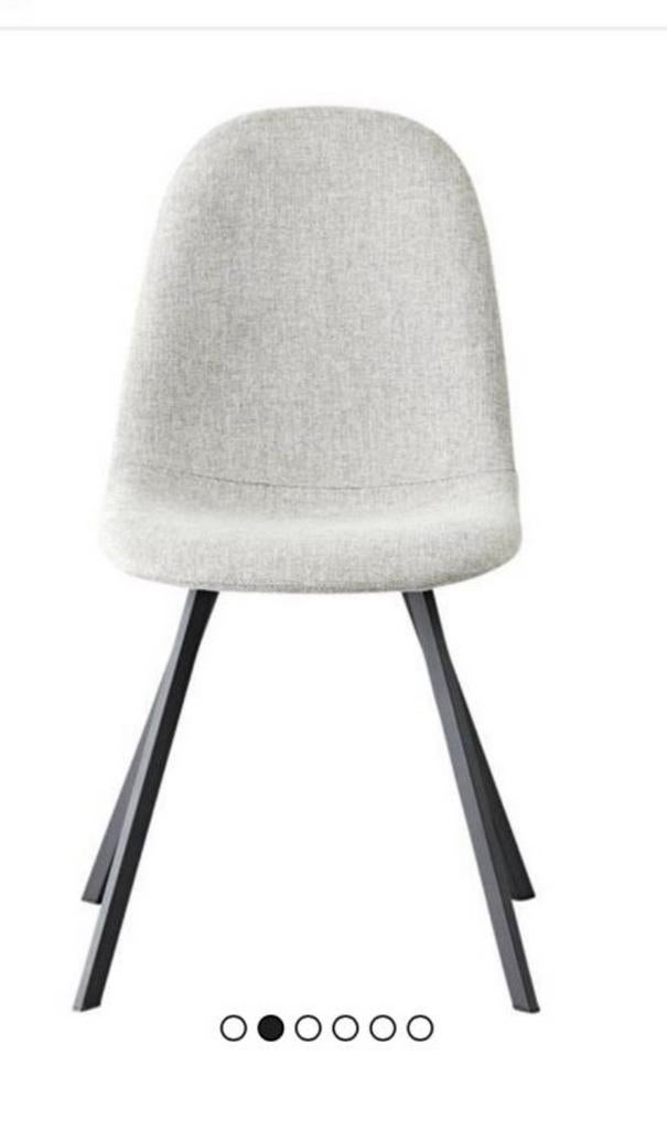 2x Lichtgrijze Eetkamerstoelen - Zo goed als nieuw, Ophalen, Twee, Zo goed als nieuw, Stof