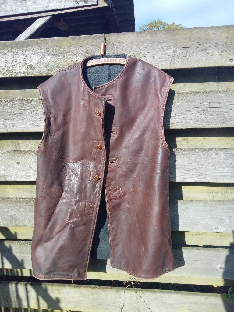 Leren vest Engels origineel WO1 en WO2, Ophalen of Verzenden, Landmacht, Engeland, Kleding of Schoenen