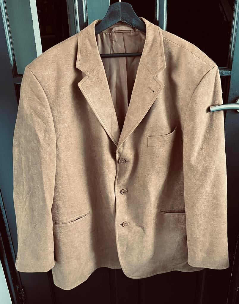 Bruin suede lijkend jasje, Kleding | Heren, Ophalen of Verzenden, Zo goed als nieuw, Bruin